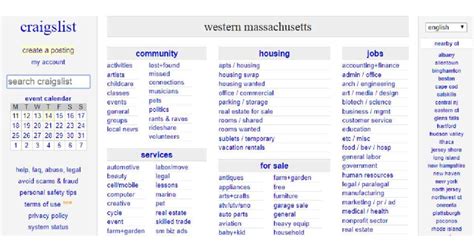 Western Massachusetts, noted informally as Western Mass, may be a region in Massachusetts, one amongst the six U. . Craigslist com western mass